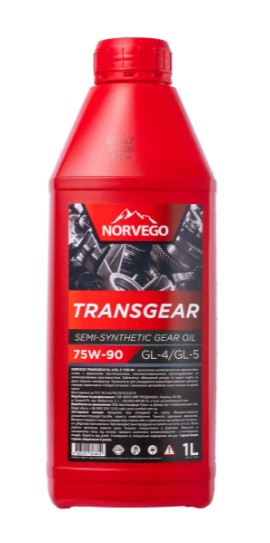 Трансмісійна олива NORVEGO TRANSGEAR GL4/GL-5 75W90 1л